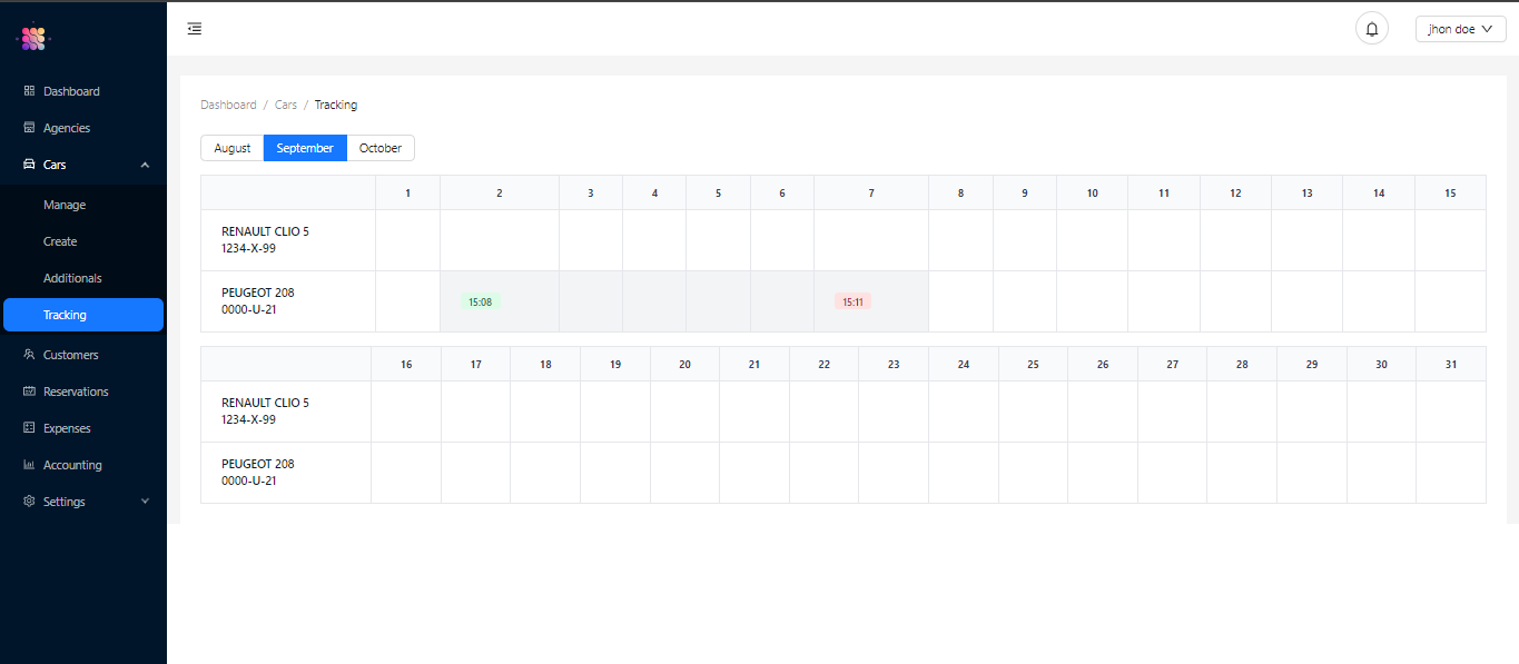 Gestion de véhicules