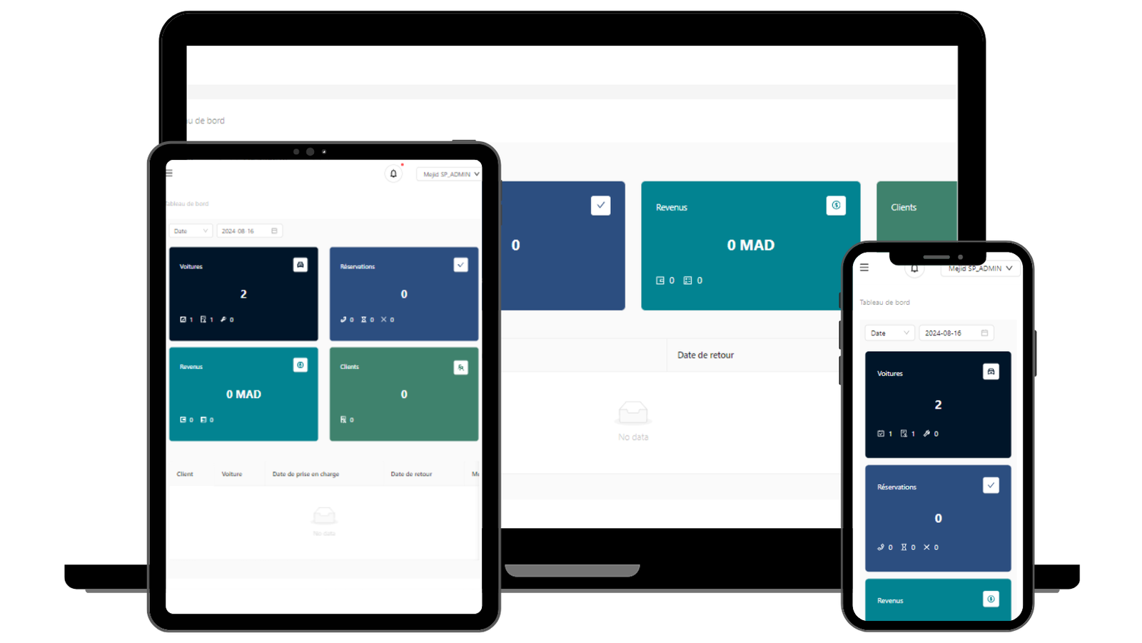AutoRental sur plusieurs appareils